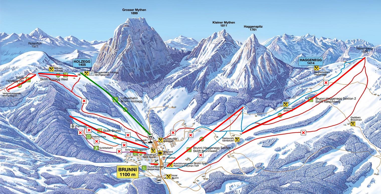 Pistenplan Brunni-Alpthal