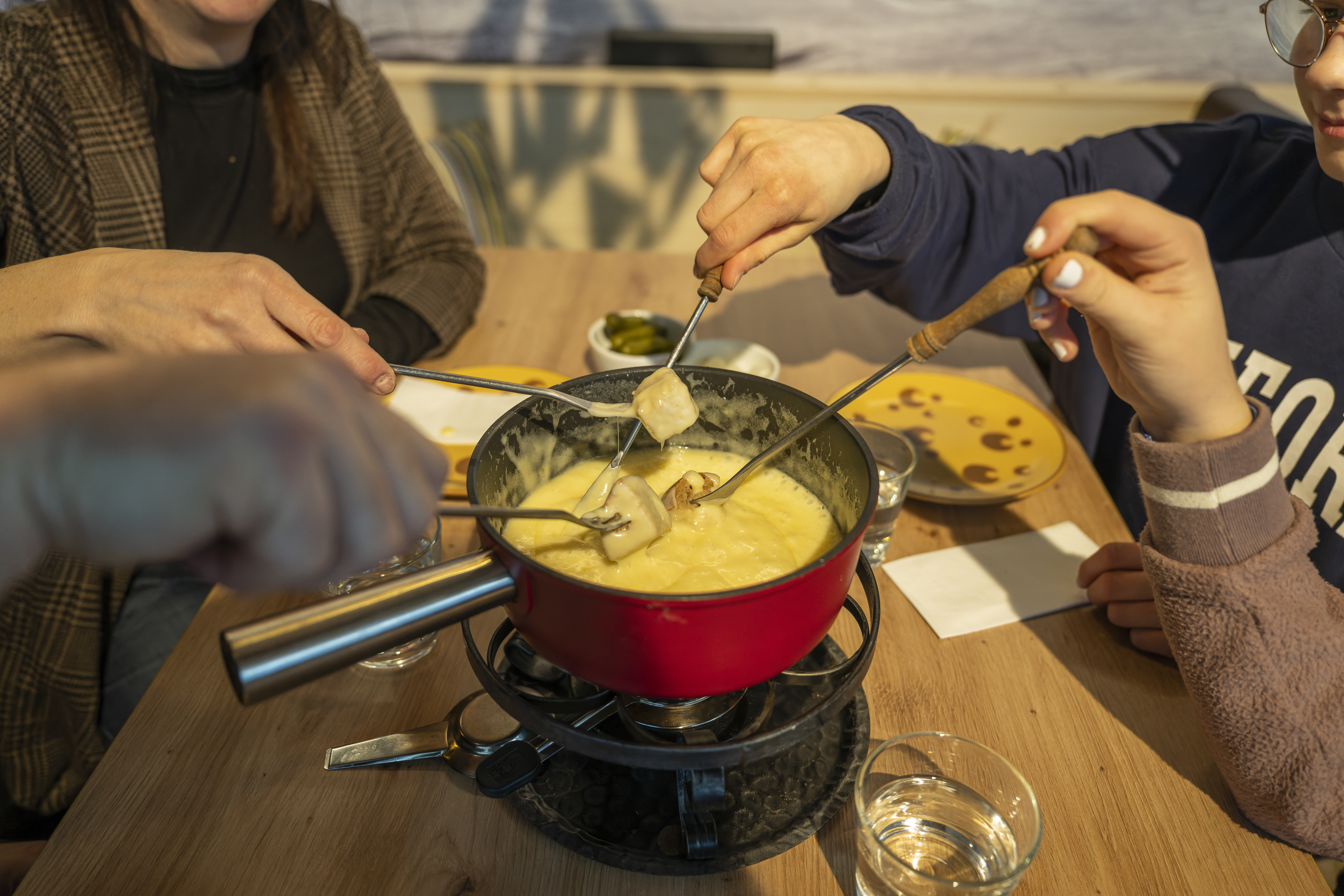 Fondue mit Nachtschlitteln